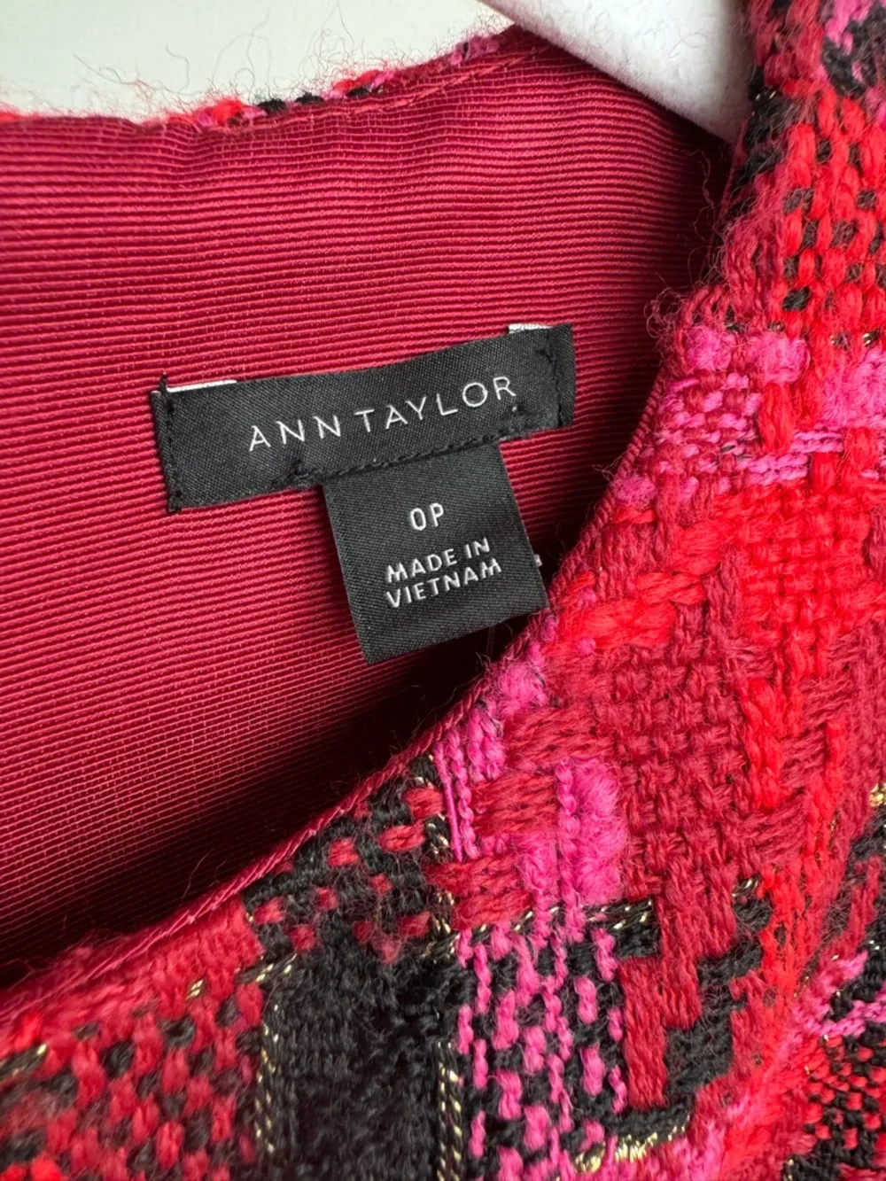 NWT Ann Taylor pink and black tweed dress and Blazer set size 0 petite - Picture 5 of 16